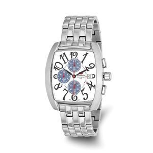 Mountroyal Mens Chronograph Stainless Steel White Calendar Watch